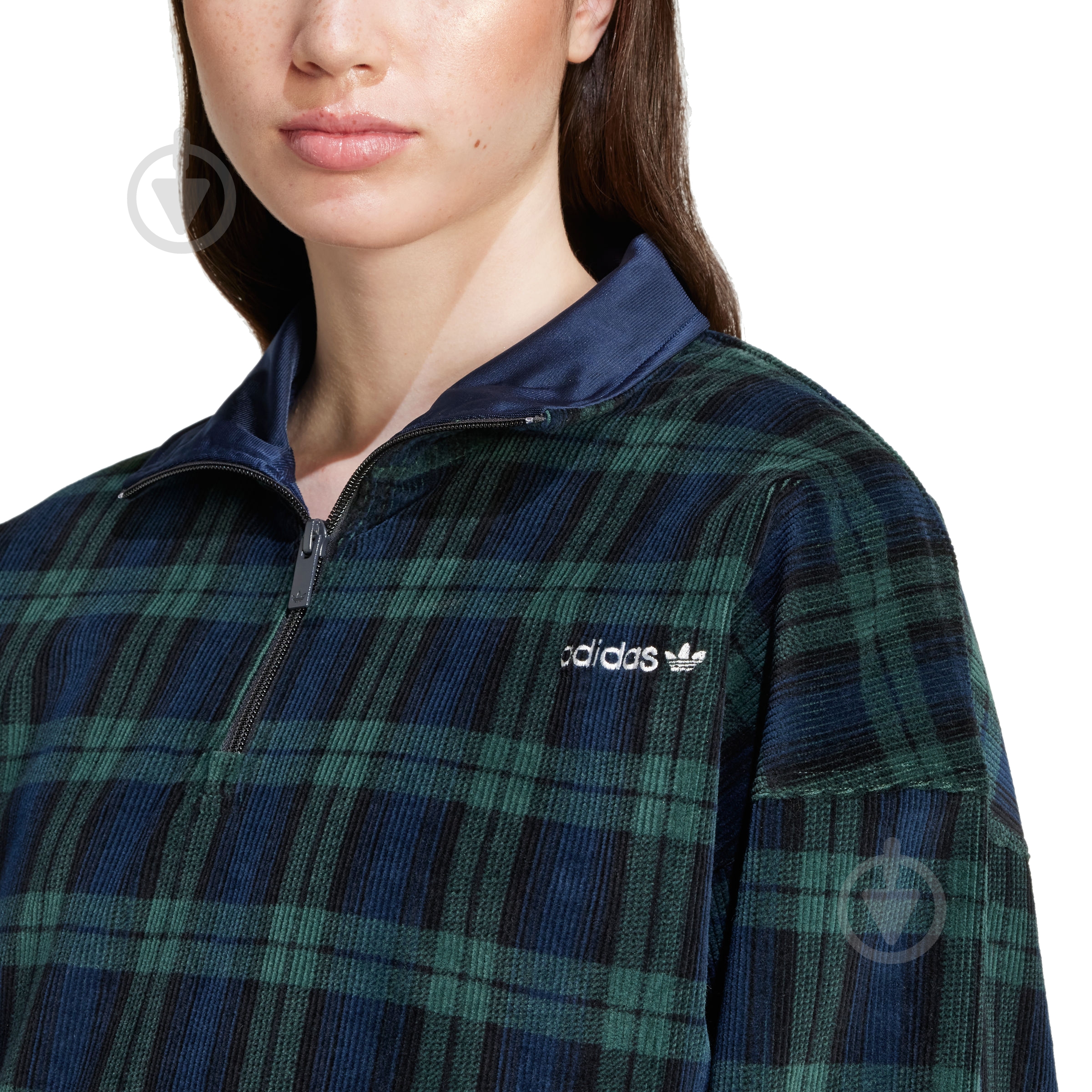 Джемпер Adidas TARTAN HALF ZIP IX1054 р.S синий - фото 3