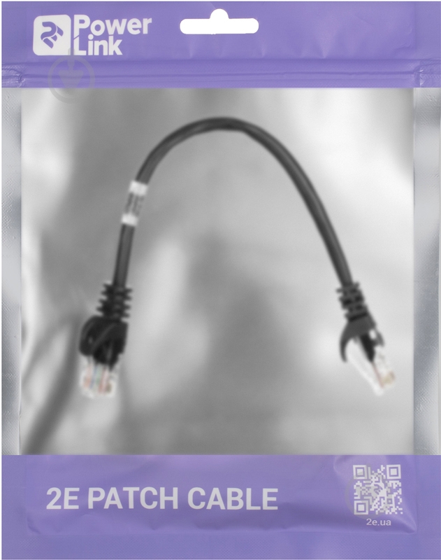 Патч-корд 2E Cat 5e UTP 26AWG 2E-PC5ECOP-020BK 0,2 м чорний - фото 3