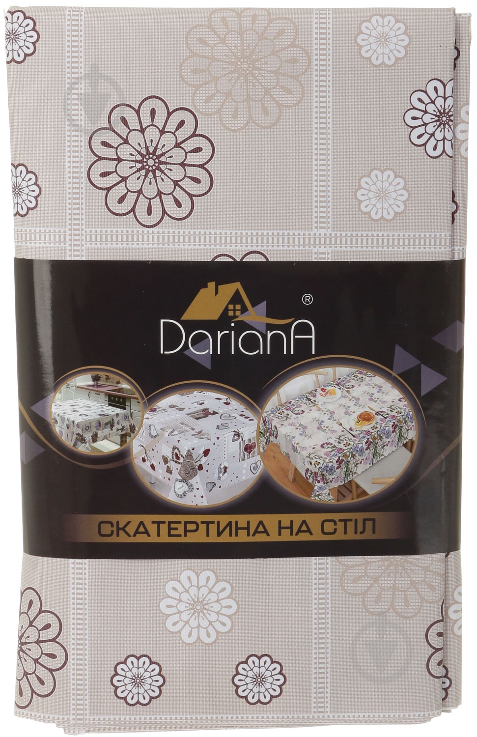 Скатерть Ромашка 137x240 см бежевый с рисунком Даріана - фото 4 Скатерть Ромашка 137x240 см бежевый с рисунком Даріана - фото 4