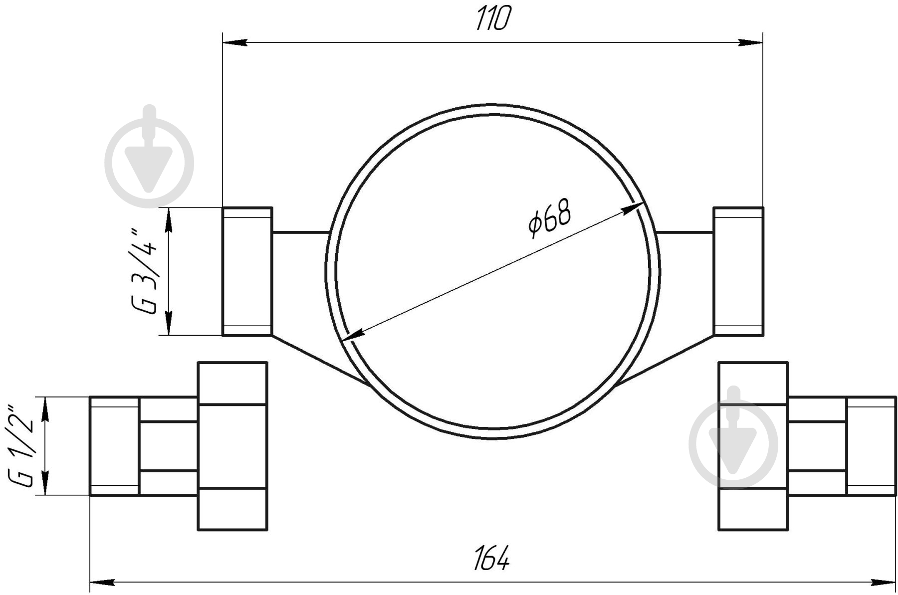 Счетчик горячей воды Gidrotek E-T 1,6U 1/2 - фото 4 Счетчик горячей воды Gidrotek E-T 1,6U 1/2 - фото 4