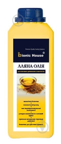 Масло для древесины Bionic House льняное шелковистый мат 1 л - фото 2