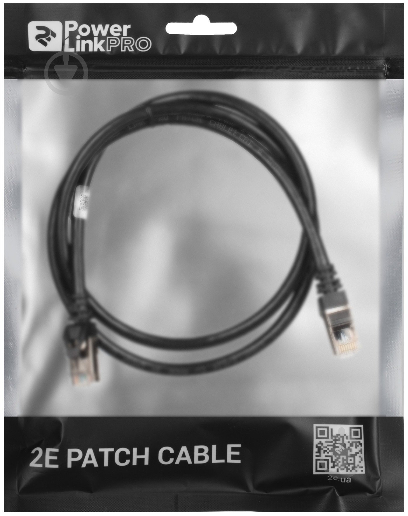 Патч-корд 2E Cat 6,S-FTP RJ45 4Х2 27AWG 7/0.14 Cu 2E-PC6SFTPCOP-100BK 1 м чорний - фото 3