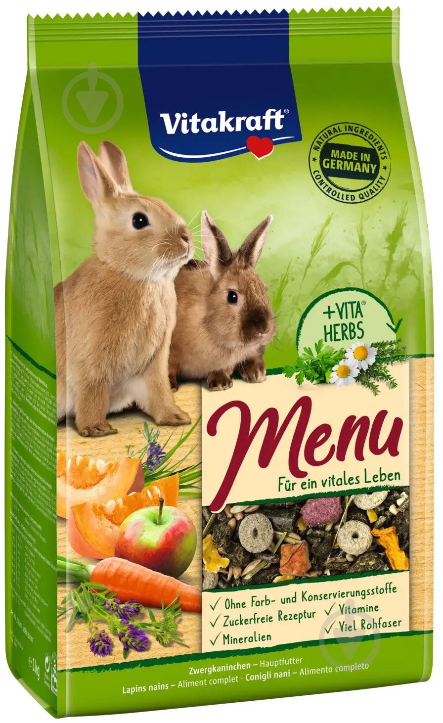 Корм Vitakraft для кроликів Premium Menu Vital 3 кг - фото 1