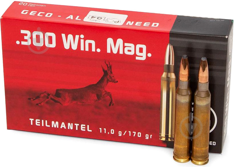 Патрони нарізні GECO GECO TM 300 Win Mag 11г [1шт] - фото 1