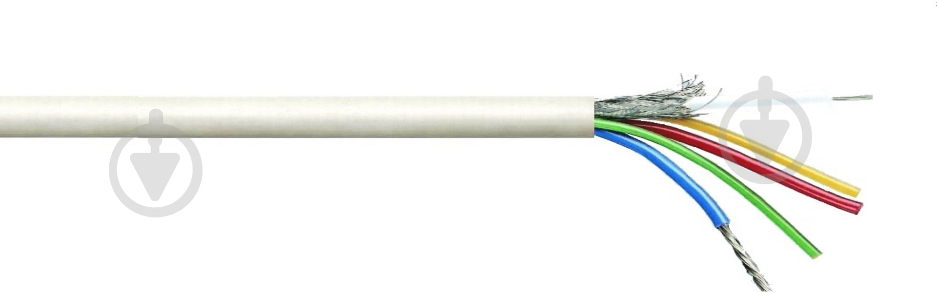 Кабель телевизионный Одескабель RG-59 5x0,5 для видеонаблюдения CCTV mini RG -59+(2x0,50+2x0,22) медь - фото 1