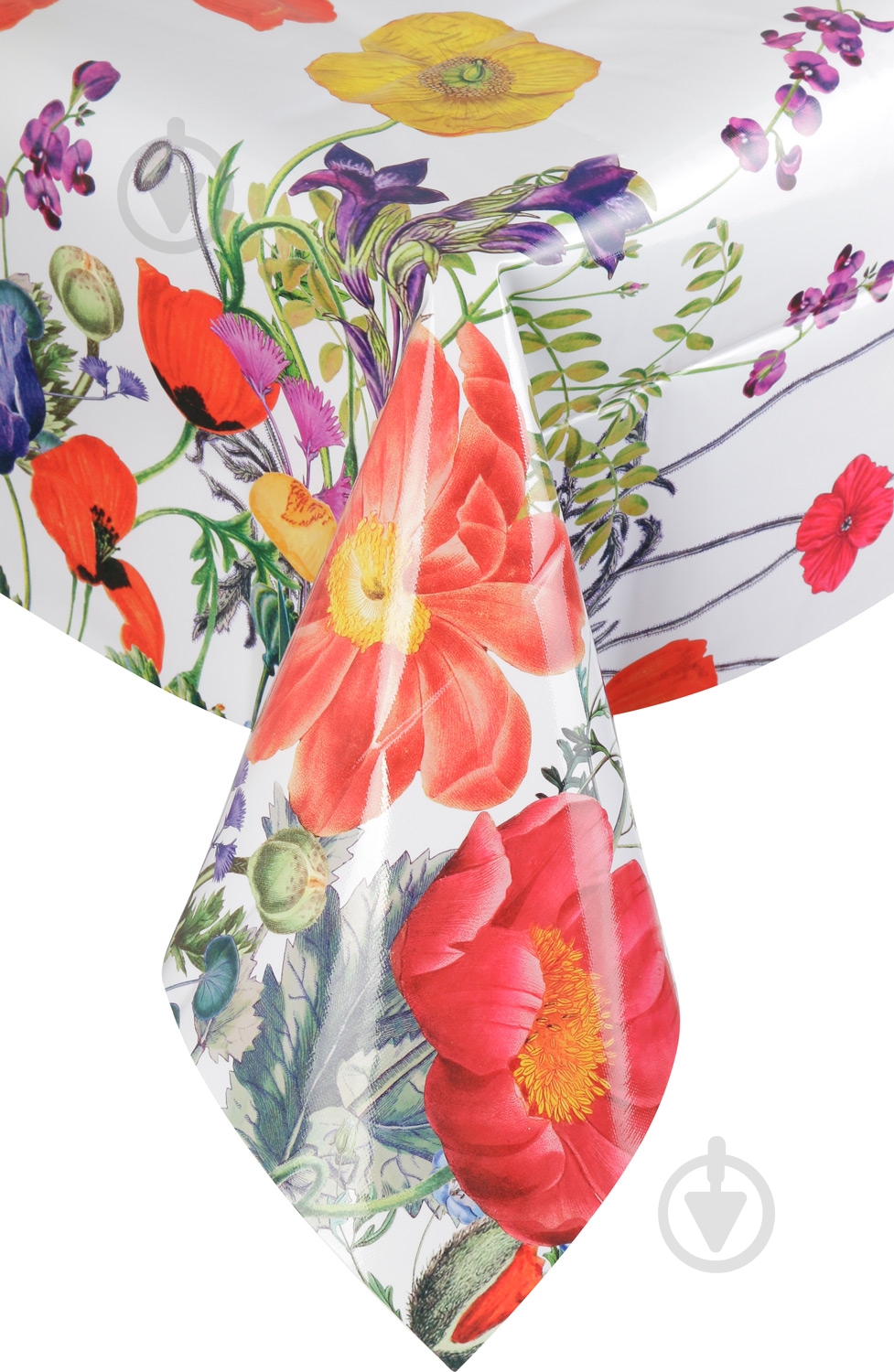 Скатерть Маки 110x137 см белый с рисунком Даріана - фото 1 Скатерть Маки 110x137 см белый с рисунком Даріана - фото 1