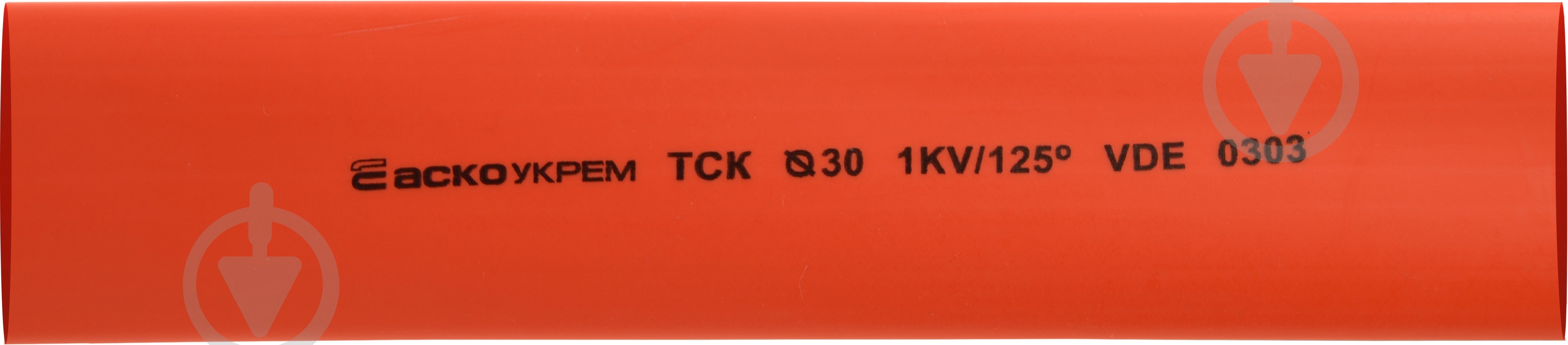 Трубка термоусадочная с клеем АСКО-УКРЕМ d30 мм красная 1 м этиленвинилацетатный сополимер A0150040802 - фото 1