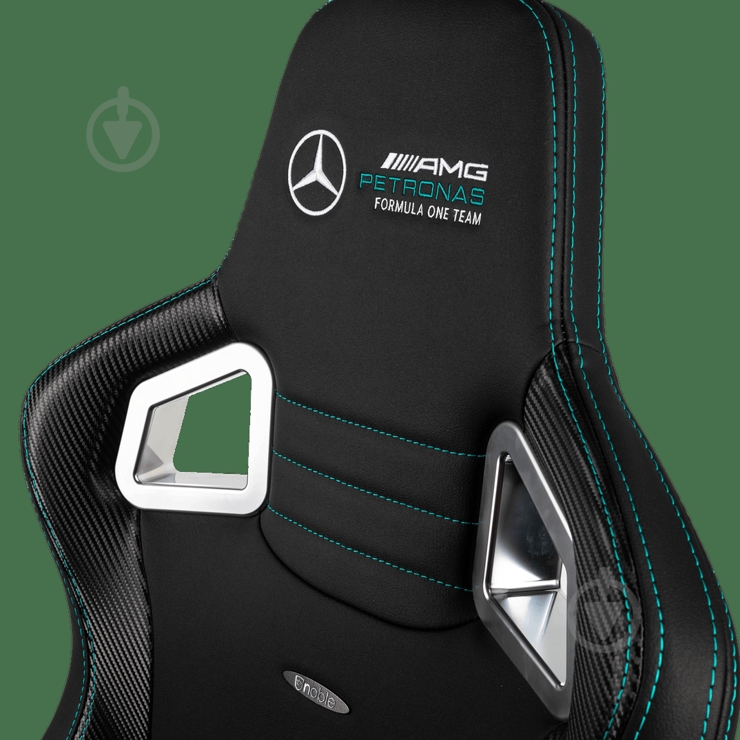 Кресло игровое Noblechairs EPIC Mercedes-AMG Formula One Team черный - фото 5