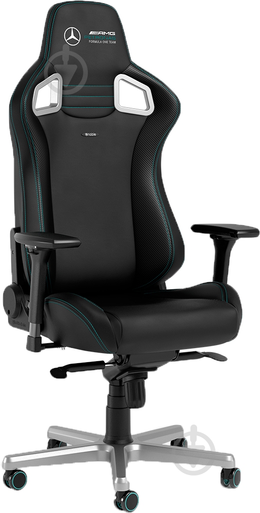Кресло игровое Noblechairs EPIC Mercedes-AMG Formula One Team черный - фото 1