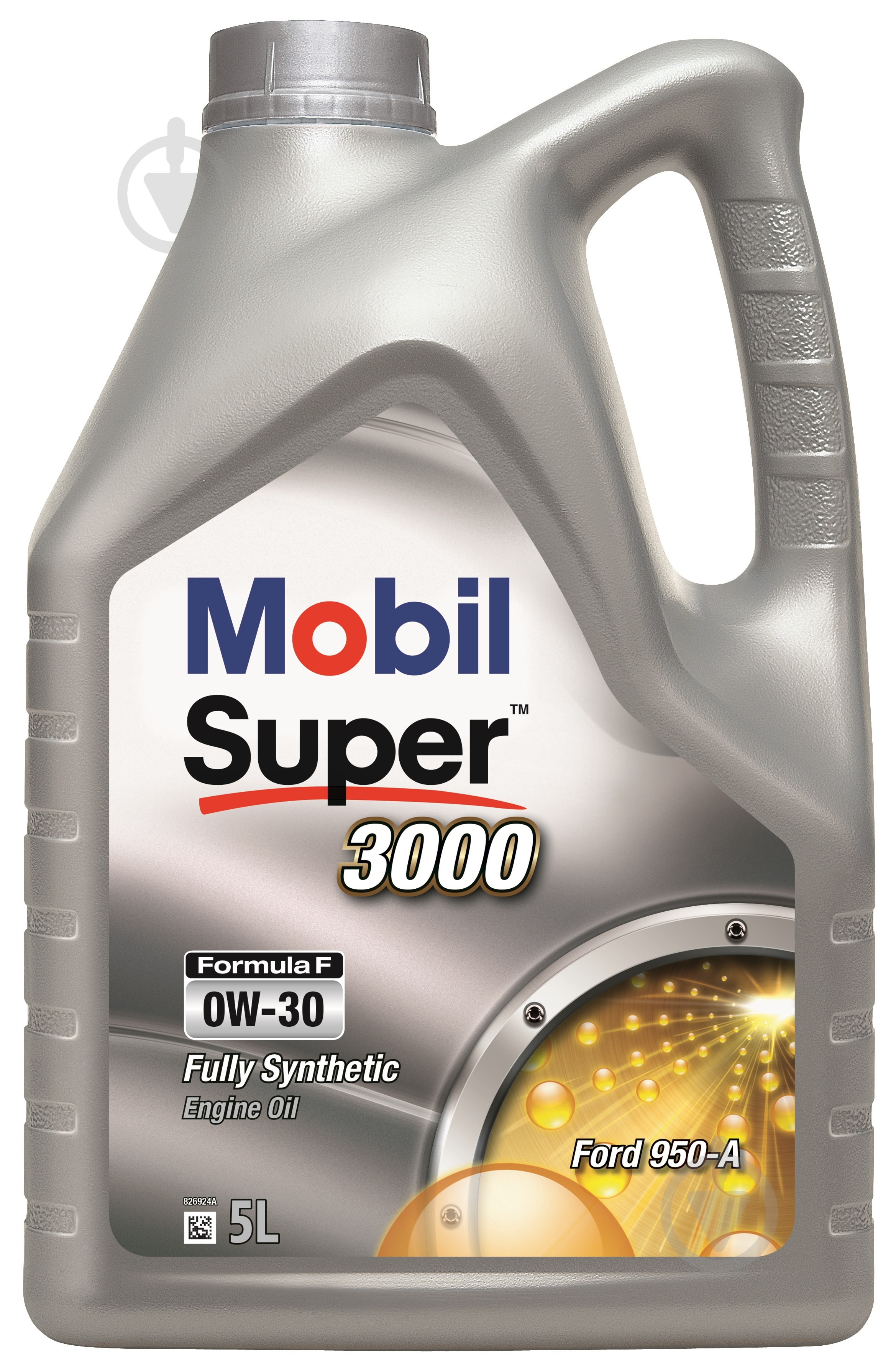 Моторна олива синтетична Mobil Super 3000 Formula F 0W-30 5 л (MB 0W30 3000 F-F 5L) - фото 1