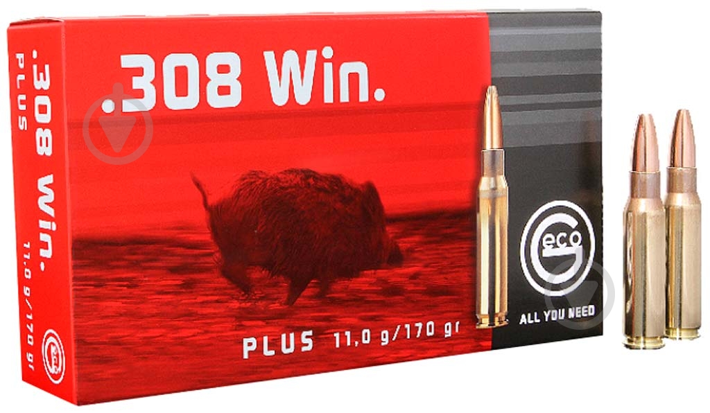 Патрони нарізні GECO GECO TM Plus 308 Win 11г [1шт] - фото 1