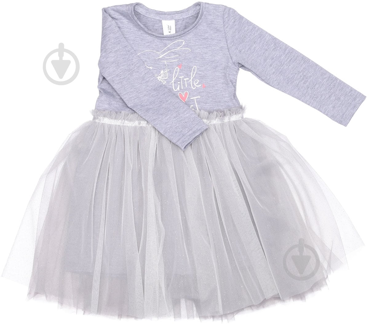 Платье Luna Kids р.116 серый меланж - фото 1 Платье Luna Kids р.116 серый меланж - фото 1