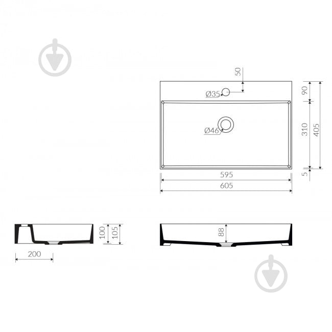 Умывальник Marmorin June 600 - фото 2
