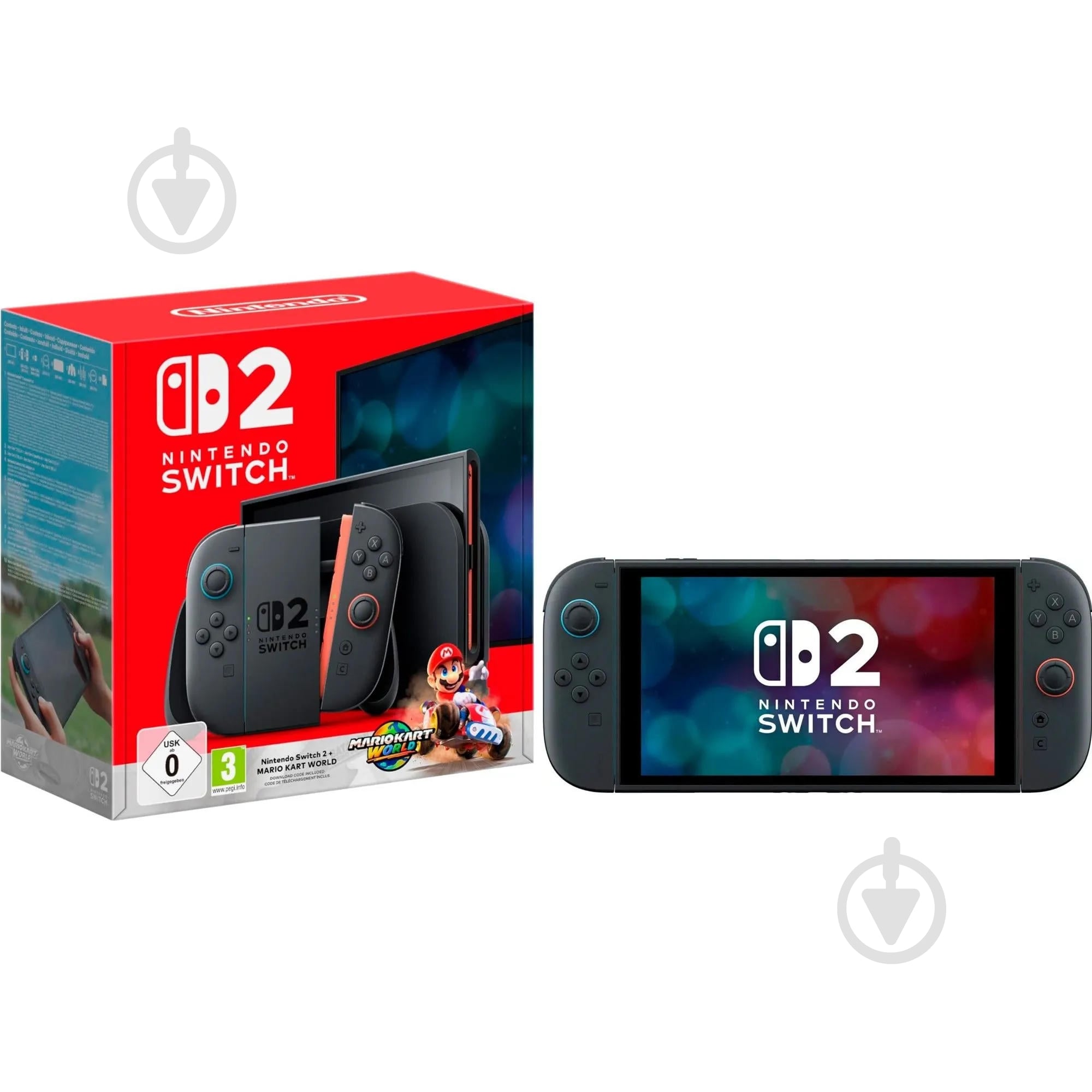 Портативна ігрова приставка NINTENDO Switch 2 Black Mario Kart World Bundle black - фото 1