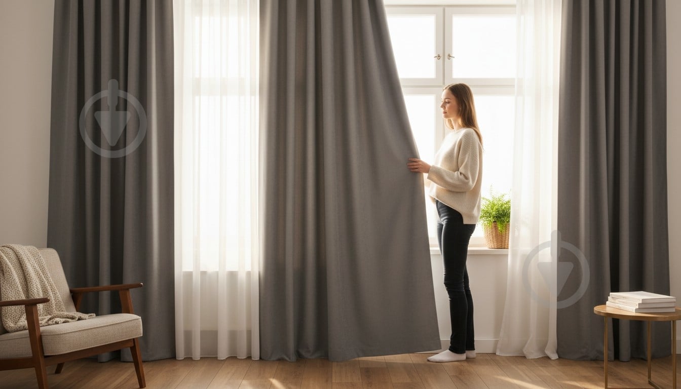 Штора 150х270 см серый Deco - фото 5 Штора 150х270 см серый Deco - фото 5