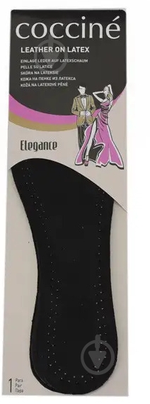 Стельки Leather On Latex COCCINE р.45 черный - фото 1 Стельки Leather On Latex COCCINE р.45 черный - фото 1