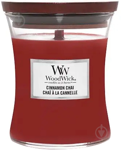 Свеча ароматическая Woodwick Medium Cinnamon Chai 275 г - фото 1 Свеча ароматическая Woodwick Medium Cinnamon Chai 275 г - фото 1