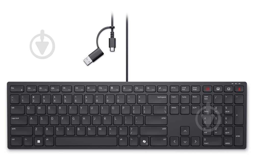 Клавиатура Dell Wired Collaboration KB525C (580-BBTG) black - фото 1