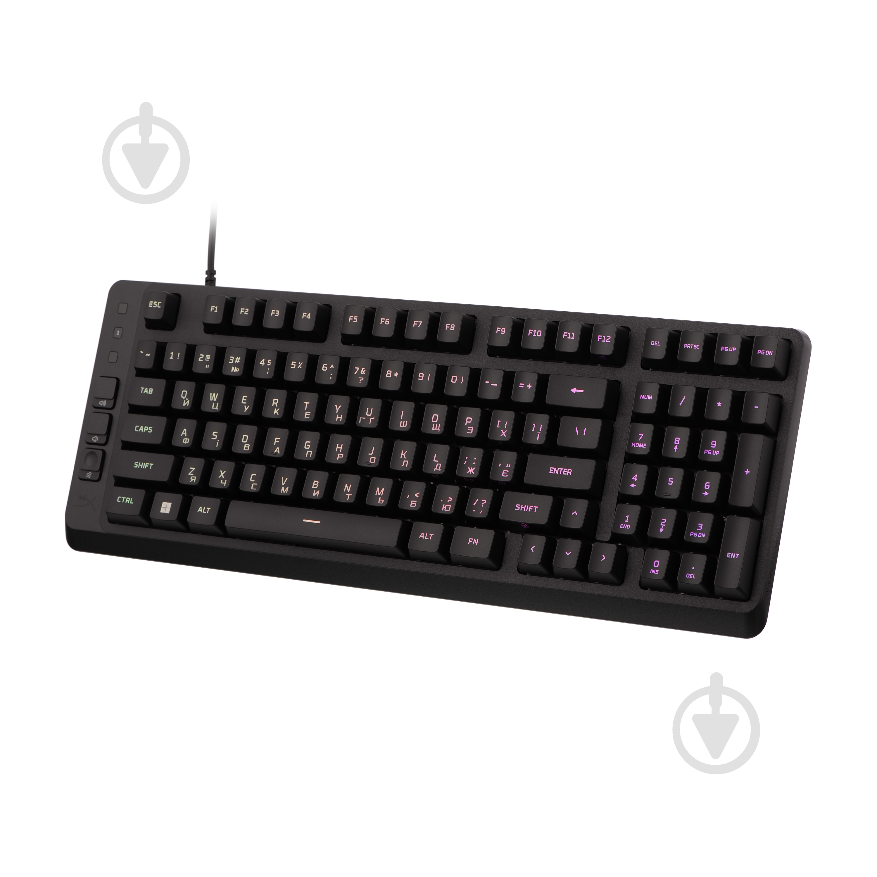 Клавиатура HyperX Eve 1800 USB RGB (B7JE0AA) black - фото 4 Клавиатура HyperX Eve 1800 USB RGB (B7JE0AA) black - фото 4