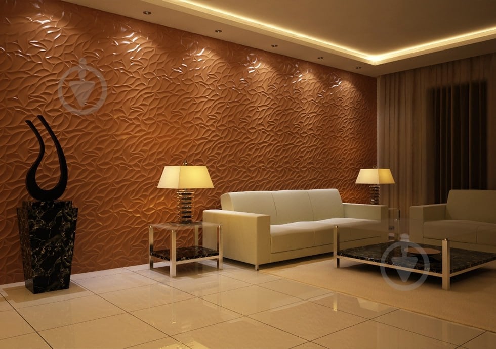 3D-панель гипсовая Gipster Leaf 0.25 кв.м - фото 3 3D-панель гипсовая Gipster Leaf 0.25 кв.м - фото 3