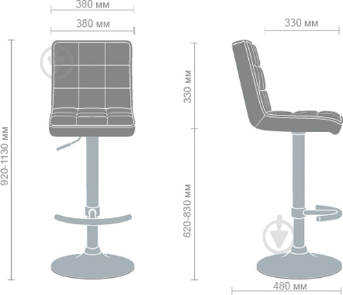 Стул барный AMF Art Metal Furniture Хокер Версаль Неаполь-20 черный - фото 2