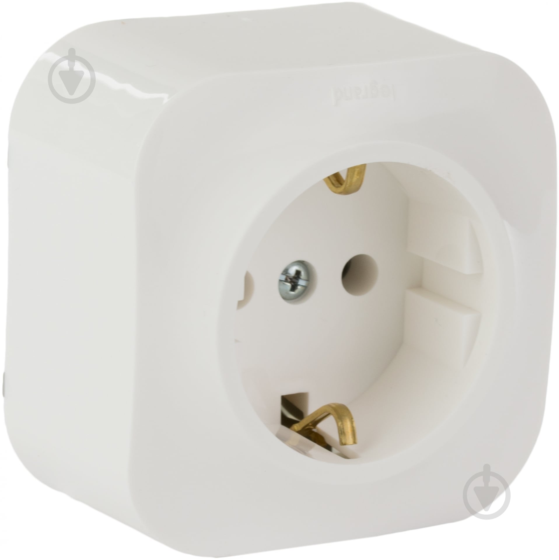 ᐉ Розетка с заземлением Legrand Quteo 2К+З без шторок белый