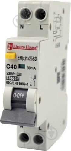 Диференційний автомат 25А 1P+N (1 модуль) EH(x) 1x25SD - фото 1