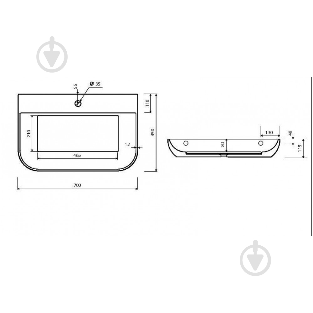 Умывальник Marmorin Dione - фото 2