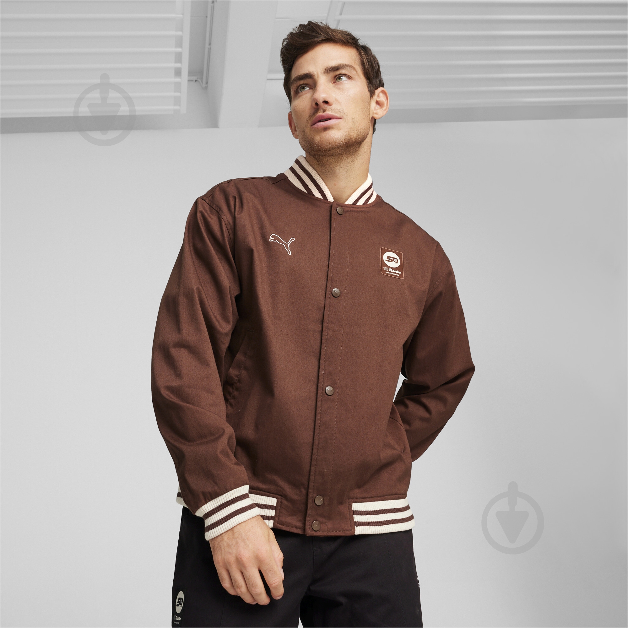 Джемпер Puma PL STATEMENT BOMBER JACKET 62454705 р.XL коричневий - фото 3 Джемпер Puma PL STATEMENT BOMBER JACKET 62454705 р.XL коричневий - фото 3