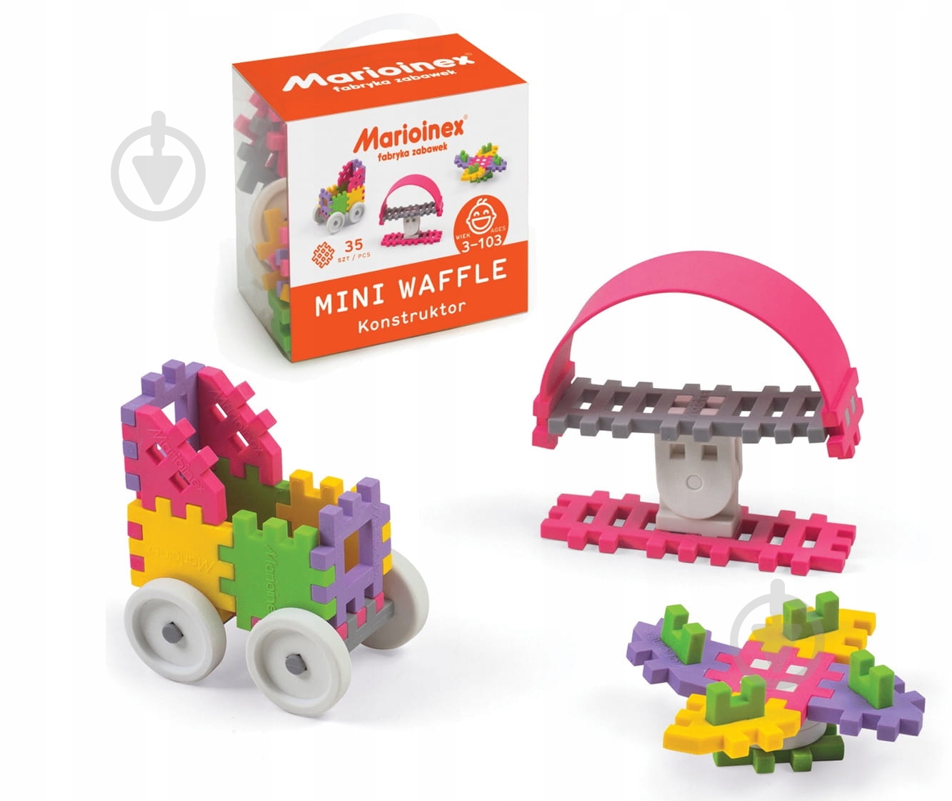 Конструктор Marioinex Mini Waffle №3 35 деталей 438957 - фото 1