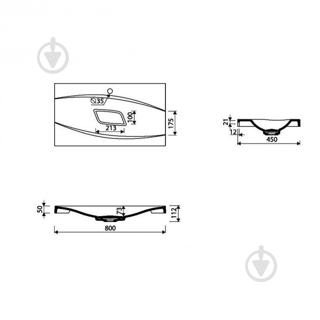 Умывальник Marmorin Noel 800 - фото 2