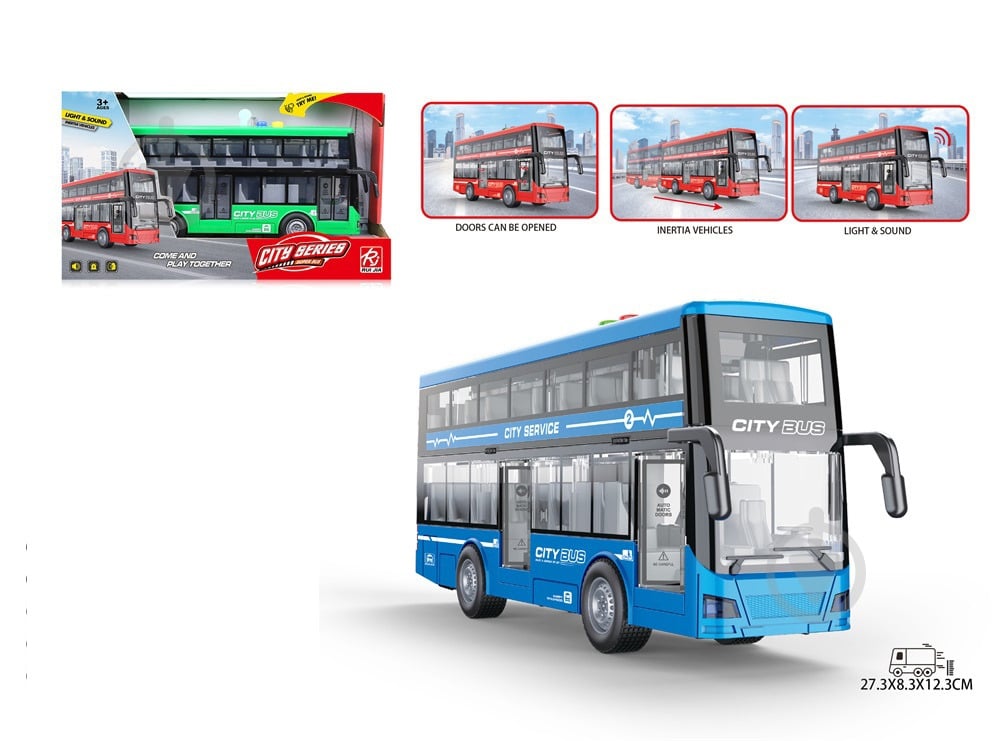 Автобус DIY TOYS Инерционный двухэтажный со звуковыми и световыми эффектами в ассортименте CJ-4023760 - фото 5 Автобус DIY TOYS Инерционный двухэтажный со звуковыми и световыми эффектами в ассортименте CJ-4023760 - фото 5