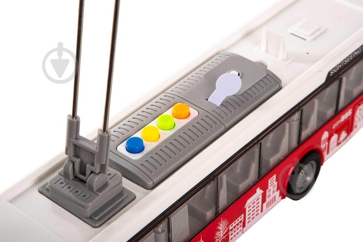 ᐉ Автомодель DIY TOYS інерційний тролейбус зі звуковими та
