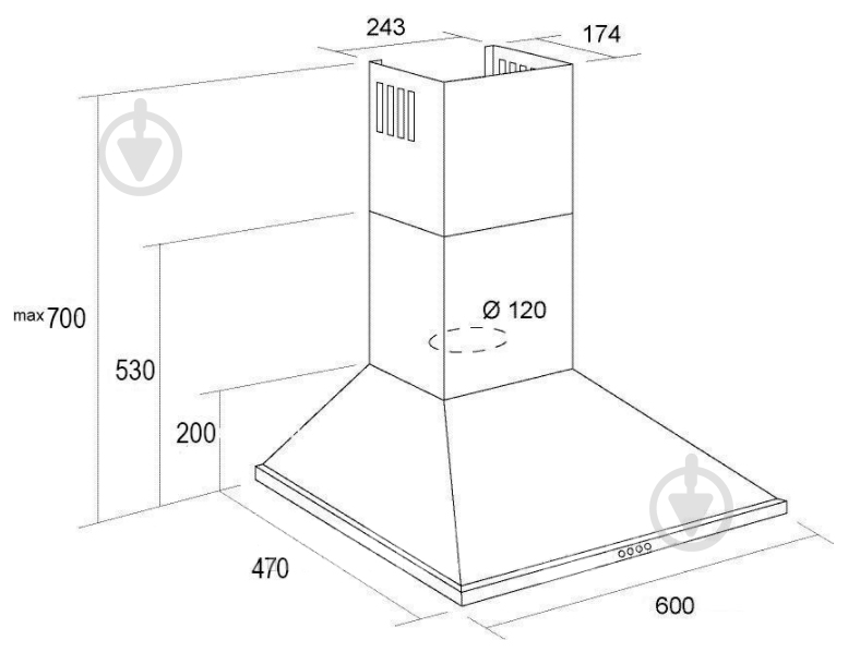 Вытяжка Borgio BKM (TR) 60 Inox - фото 4 Вытяжка Borgio BKM (TR) 60 Inox - фото 4
