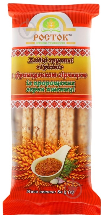 Хлебцы Грісіні с французской горчицей 80 г - фото 1