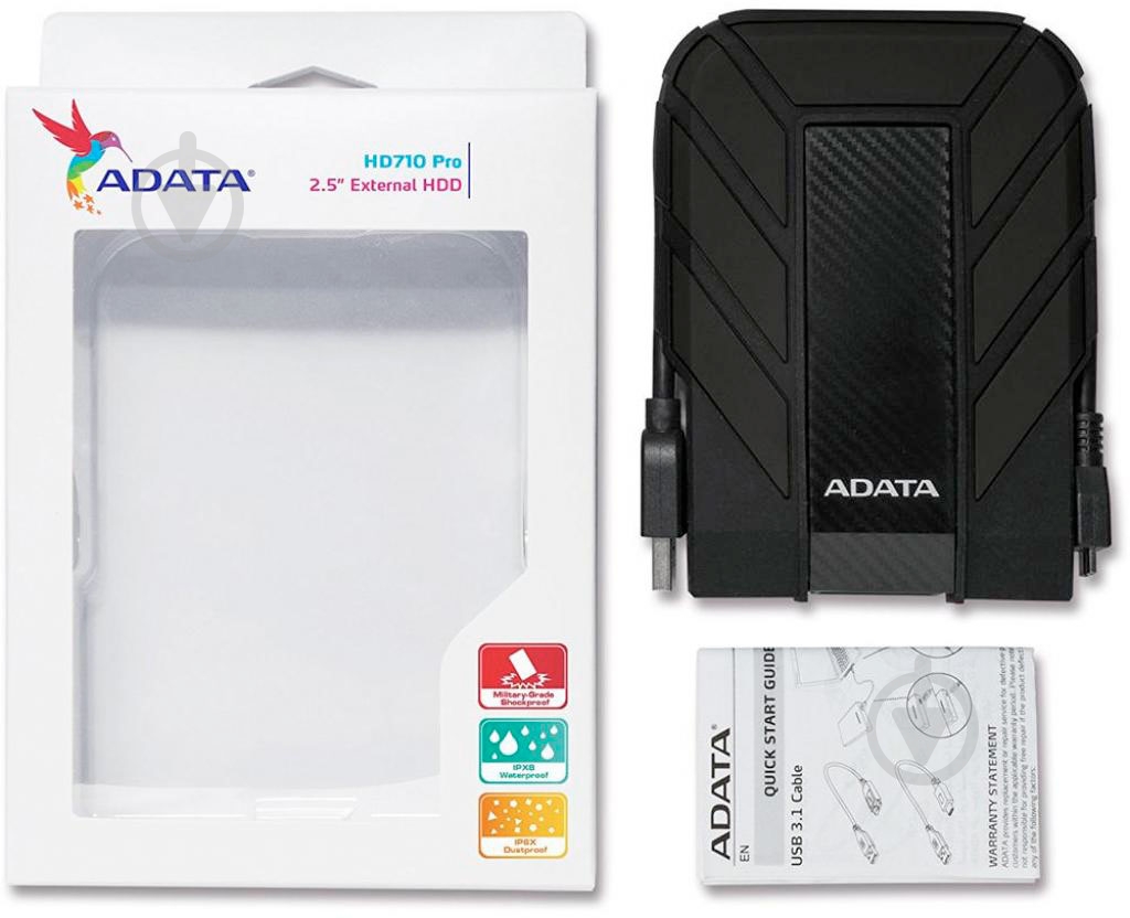Внешний жесткий диск ADATA HD710P 2 ТБ 2,5" USB 3.1 (AHD710P-2TU31-CBK) black - фото 5 Внешний жесткий диск ADATA HD710P 2 ТБ 2,5" USB 3.1 (AHD710P-2TU31-CBK) black - фото 5