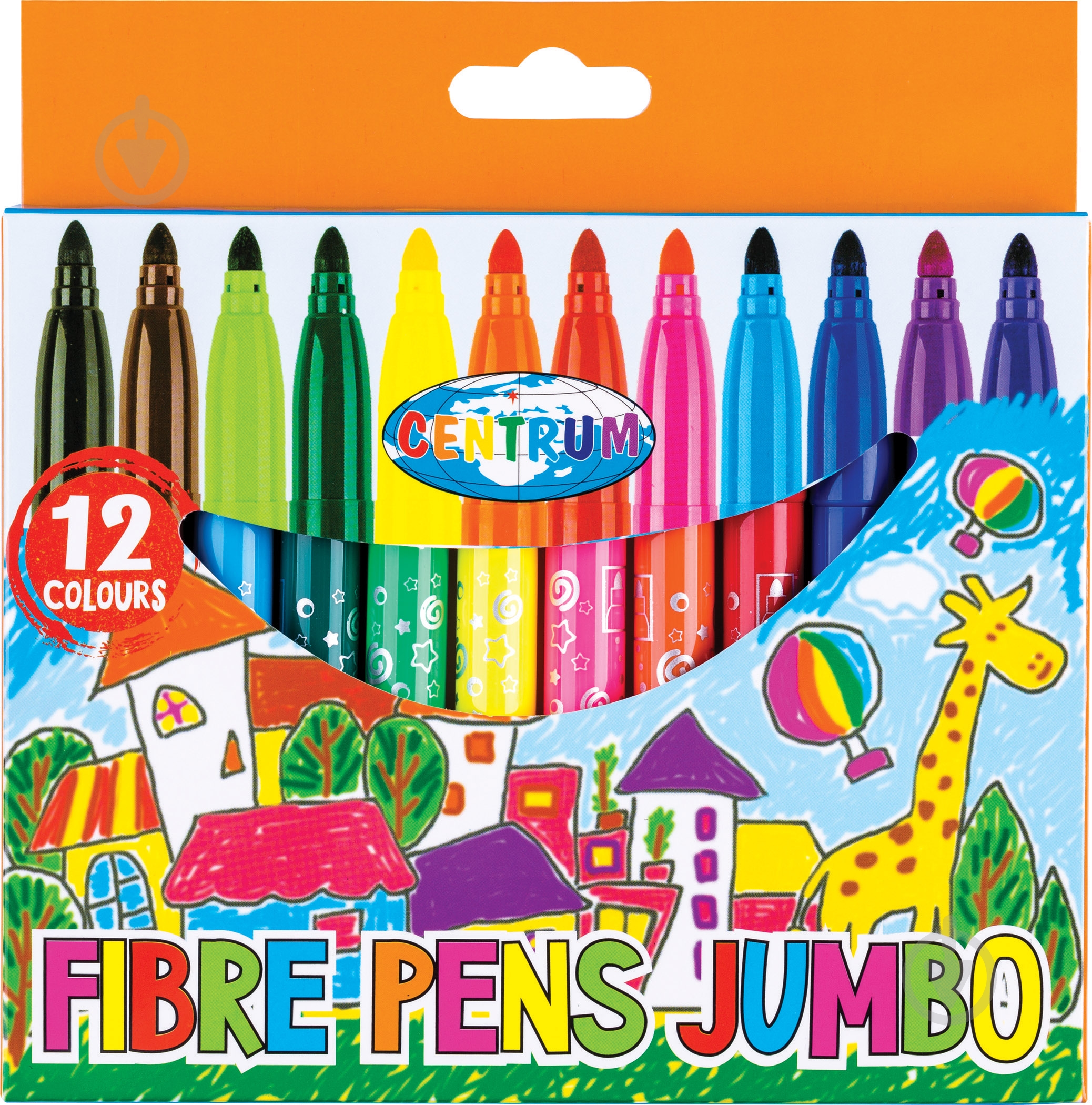 Набор фломастеров 12 цветов Jumbo 80782 Centrum - фото 1