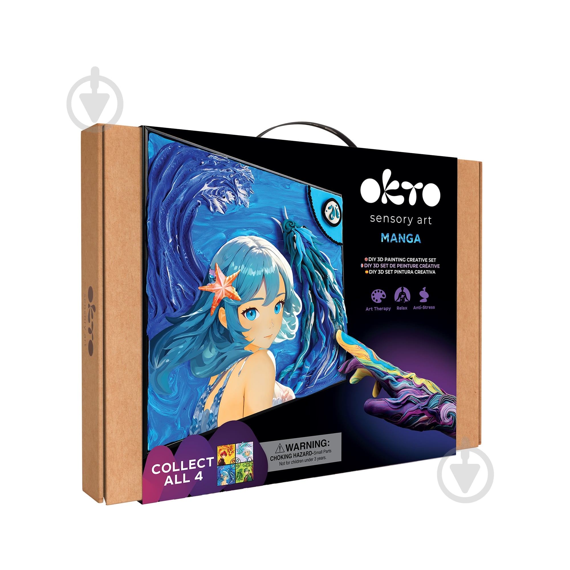 ᐉ Картина из легкого пластилина OKTO 3D Манга 29x29 см Вода 20037