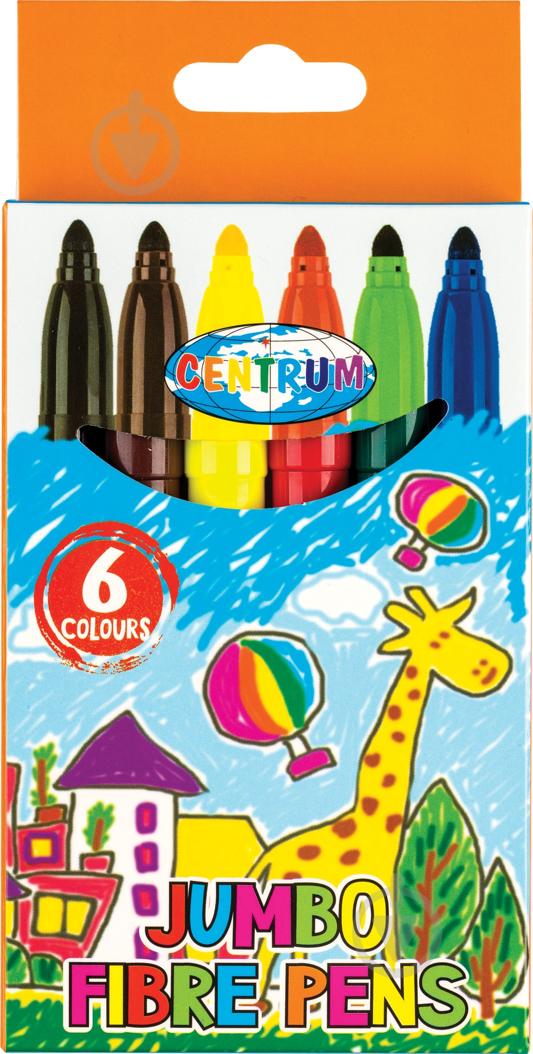 Набор фломастеров 6 цветов Jumbo 80781 Centrum - фото 1