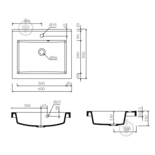 Умывальник Marmorin Greta 600 - фото 2