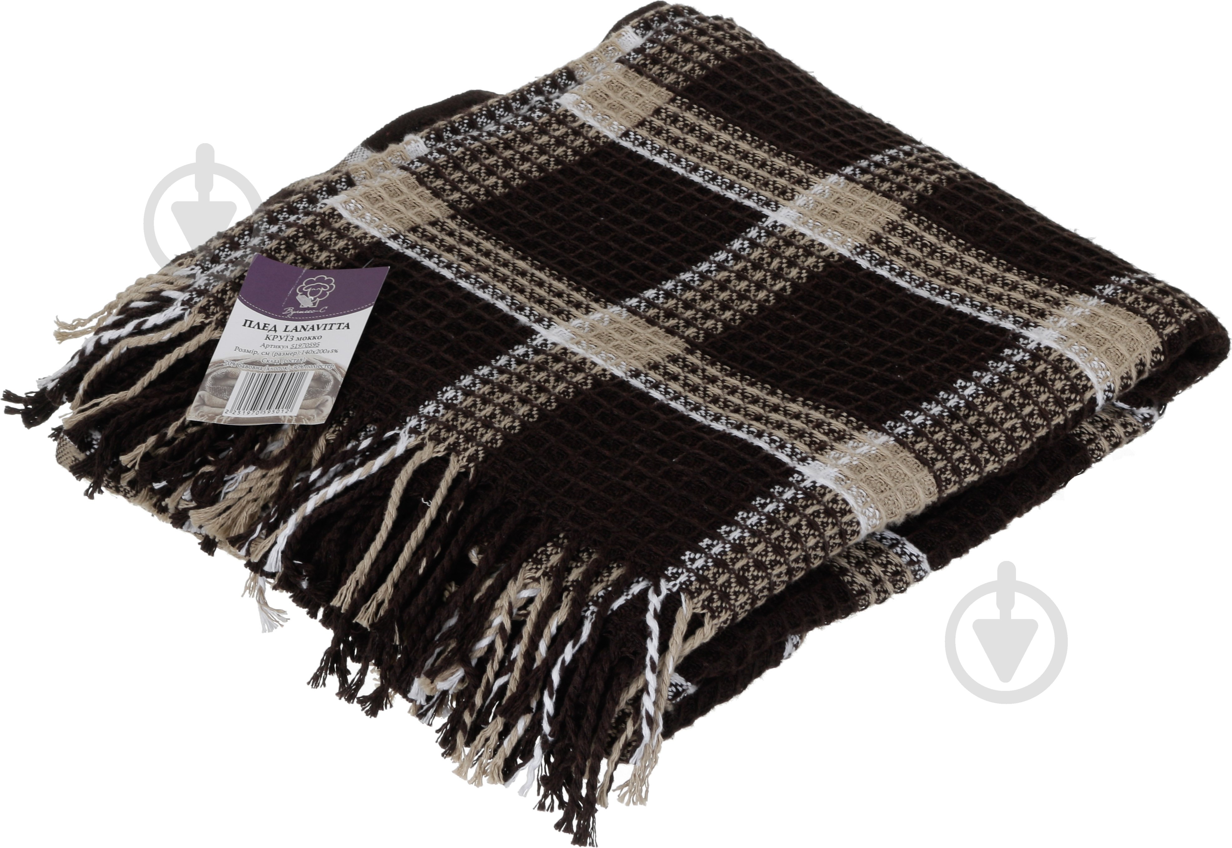 Плед Круиз 140x200 см мокко Lanavitta - фото 5 Плед Круиз 140x200 см мокко Lanavitta - фото 5