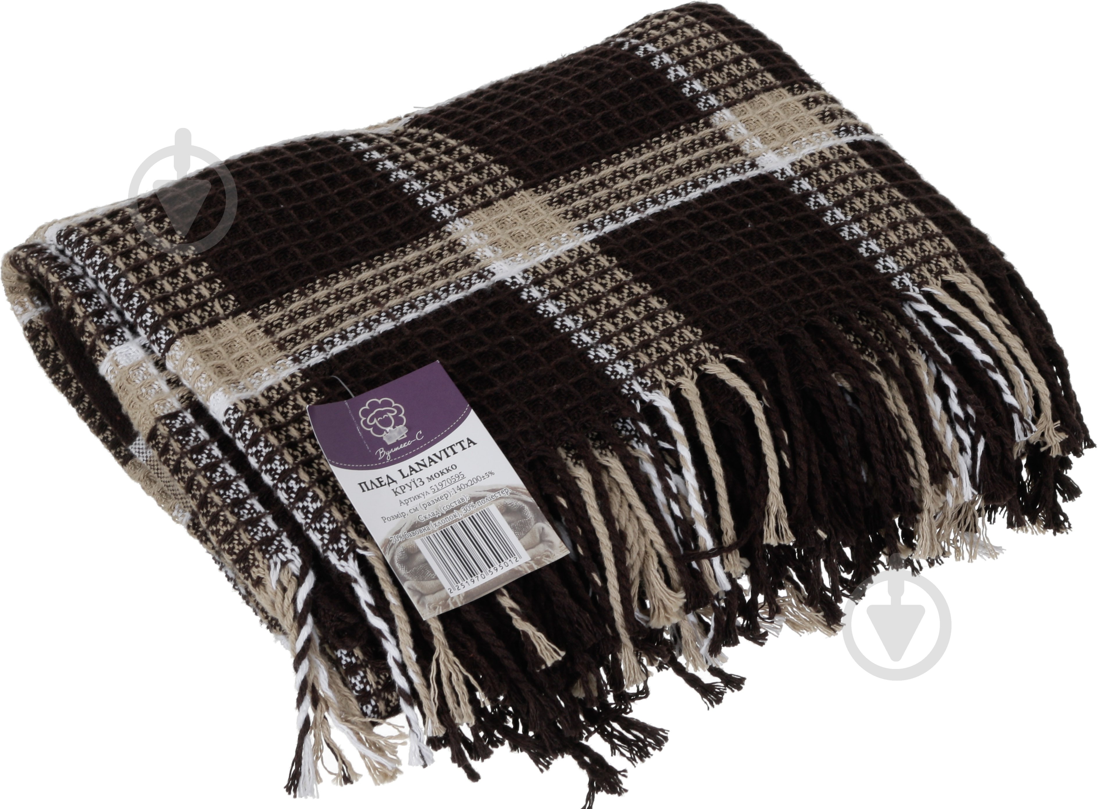 Плед Круиз 140x200 см мокко Lanavitta - фото 4 Плед Круиз 140x200 см мокко Lanavitta - фото 4