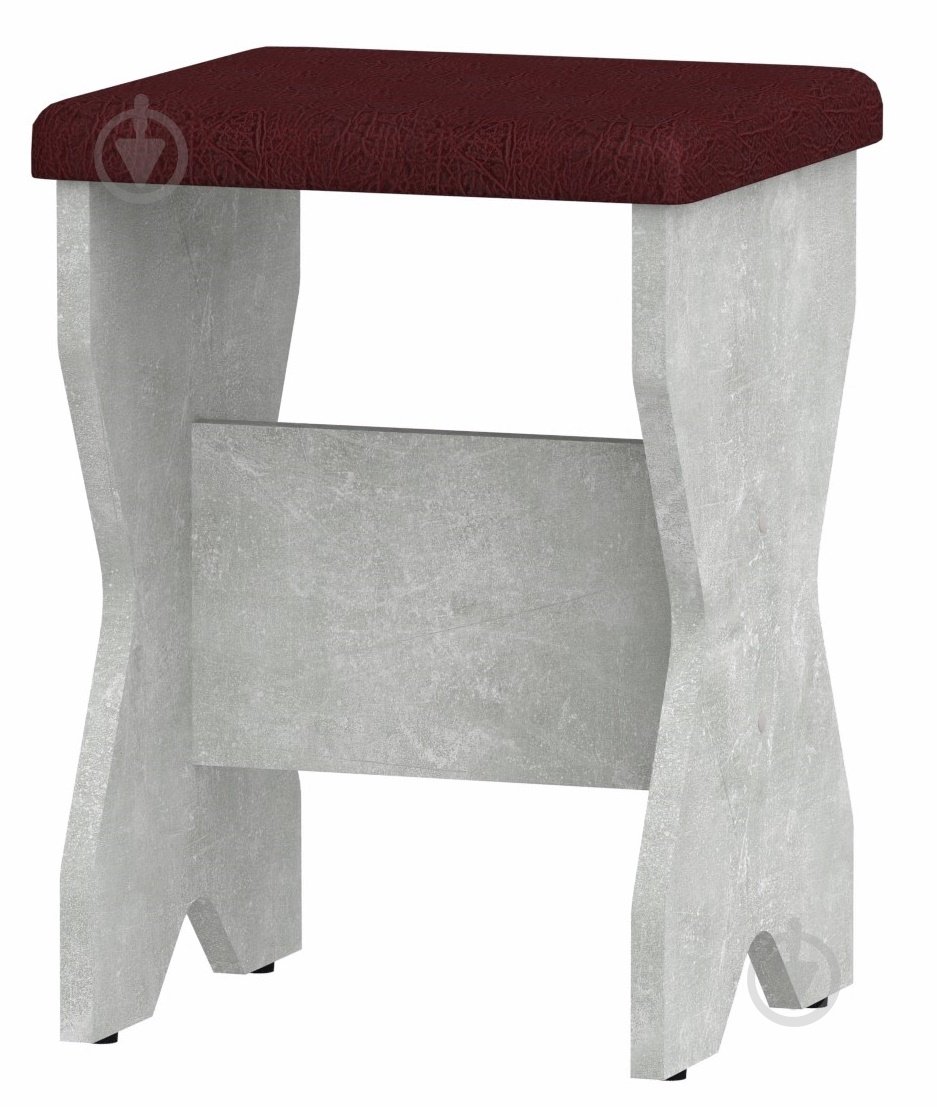 Табурет Компанит Т-1 бордовый / ателье светлое - фото 1 Табурет Компанит Т-1 бордовый / ателье светлое - фото 1