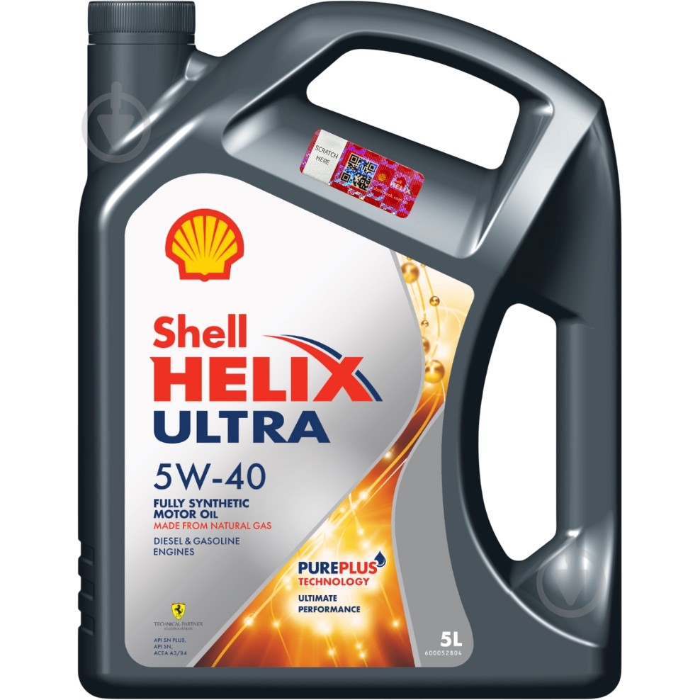 ᐉ Моторное масло синтетическое SHELL Helix Ultra 5W-40 5 л (ТОВ
