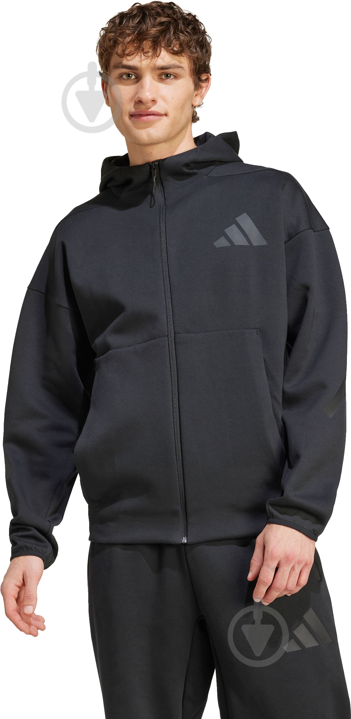 Джемпер Adidas M Z.N.E. FZ JE7538 р.L черный - фото 1