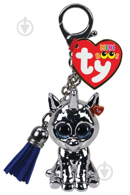 Брелок-игрушка TY Mini Boos clip Единорог SILVER (25050) - фото 1