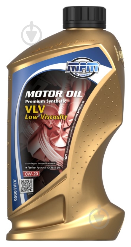 Моторна олива синтетична MPM OIL Premium Synthetic LV 0W-20 1 л (05001VLV) - фото 1