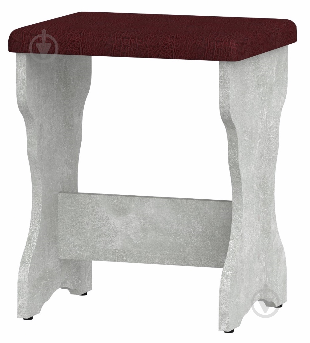 Табурет Компанит Т-2 бордовый / ателье светлое - фото 1 Табурет Компанит Т-2 бордовый / ателье светлое - фото 1