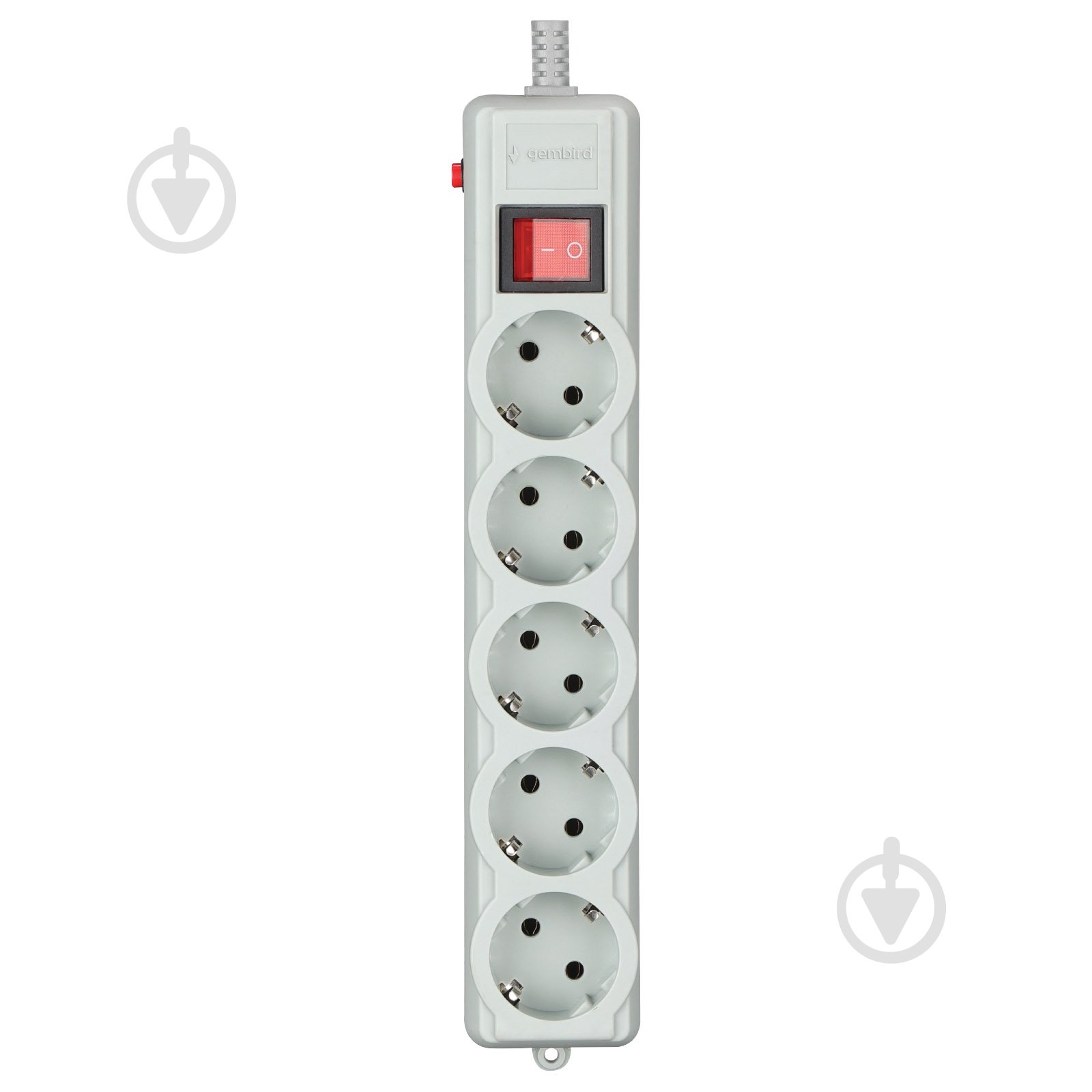 Мережевий фільтр Gembird SPG5-G-6G-PRO із заземленням 5 гн. сірий 1,8 м SPG5-G-6G-PRO - фото 1