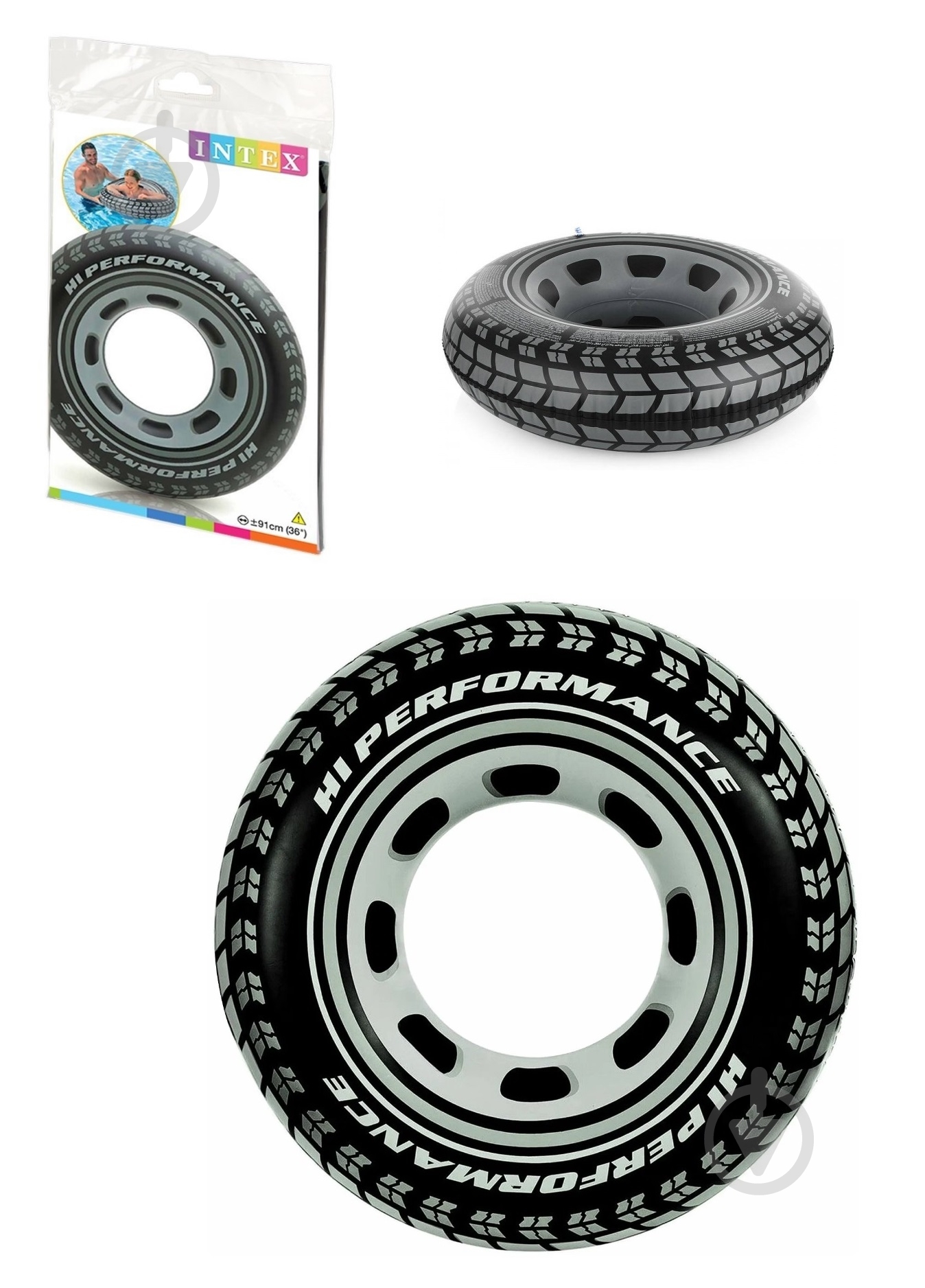 Круг надувной Intex ø91 Шина 59252 - фото 1 Круг надувной Intex ø91 Шина 59252 - фото 1